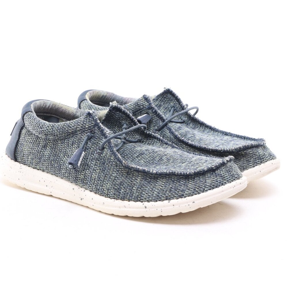 Hey Dude Textile Wally Sox Aqua Loafers & Slip-Ons Men 9 Blue/White - Picture 4 of 17